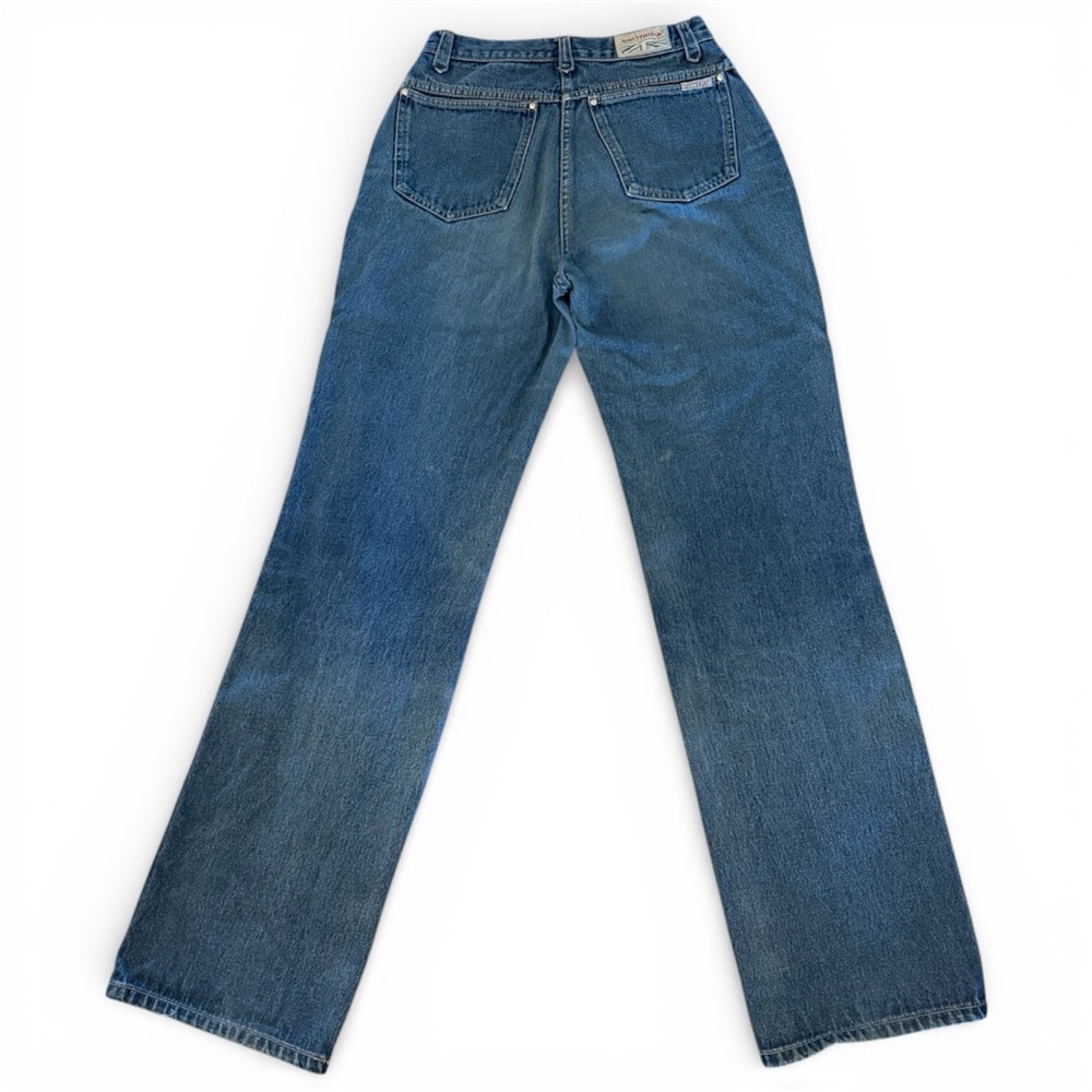 Vintage 80s Brittania High Rise Straight Leg Jeans, Women's 4-6, Medium Indigo - Picture 4 of 7